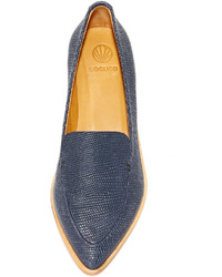 blaue Leder Slipper von Coclico