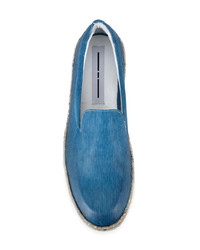 blaue Leder Slipper von Diego Vanassibara