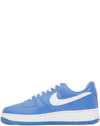 blaue Leder Sportschuhe von Nike
