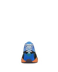 blaue Leder Sportschuhe von adidas YEEZY