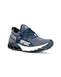 blaue Leder Sportschuhe von Plein Sport