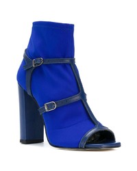 blaue Leder Stiefeletten von Marc Ellis