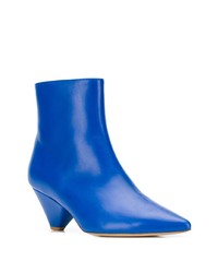 blaue Leder Stiefeletten von Christian Wijnants