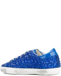 blaue Leder Turnschuhe von Golden Goose