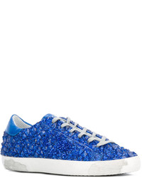 blaue Leder Turnschuhe von Golden Goose