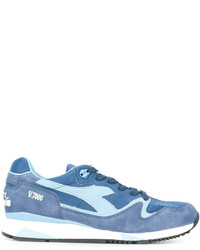 blaue Leder Turnschuhe von Diadora