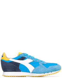 blaue Leder Turnschuhe von Diadora