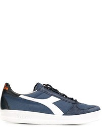 blaue Leder Turnschuhe von Diadora