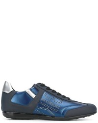 blaue Leder Turnschuhe von Dirk Bikkembergs