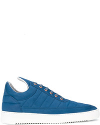 blaue Leder Turnschuhe von Filling Pieces