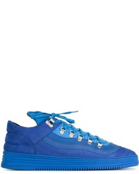 blaue Leder Turnschuhe von Filling Pieces