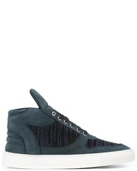 blaue Leder Turnschuhe von Filling Pieces