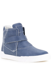 blaue Leder Turnschuhe von Giuseppe Zanotti Design