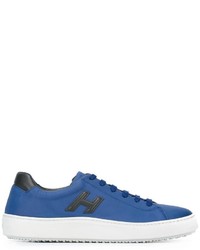 blaue Leder Turnschuhe von Hogan