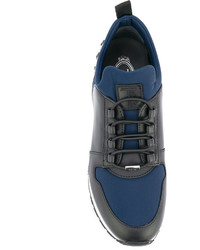 blaue Leder Turnschuhe von Tod's