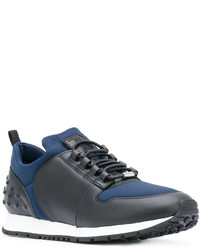 blaue Leder Turnschuhe von Tod's