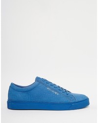 blaue Leder Turnschuhe von Religion