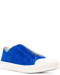 blaue Leder Turnschuhe von Alexander McQueen