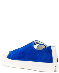 blaue Leder Turnschuhe von Alexander McQueen