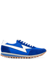 blaue Leder Turnschuhe von Marc Jacobs