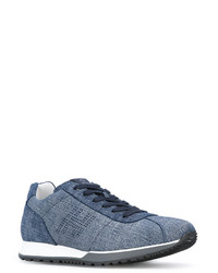 blaue Leder Turnschuhe von Hogan