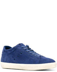 blaue Leder Turnschuhe von Leather Crown