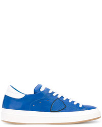 blaue Leder Turnschuhe von Philippe Model