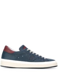 blaue Leder Turnschuhe von Philippe Model