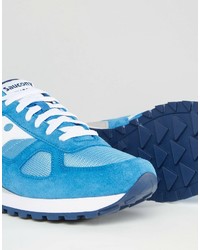 blaue Leder Turnschuhe von Saucony