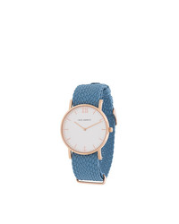 blaue Leder Uhr von PAUL HEWITT