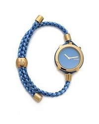 blaue Leder Uhr von RumbaTime