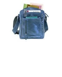 blaue Leder Umhängetasche von ALMADIH
