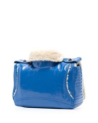 blaue Leder Umhängetasche von Moschino