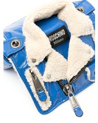 blaue Leder Umhängetasche von Moschino