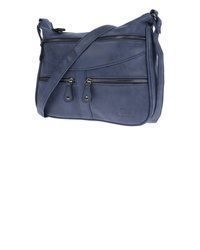 blaue Leder Umhängetasche von Christian Wippermann