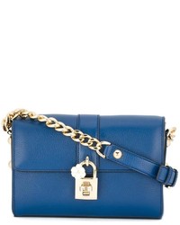 blaue Leder Umhängetasche von Dolce & Gabbana