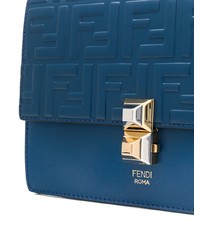 blaue Leder Umhängetasche von Fendi