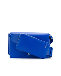 blaue Leder Umhängetasche von Lanvin