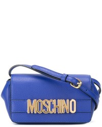 blaue Leder Umhängetasche von Moschino