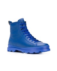 blaue Lederarbeitsstiefel von Camper