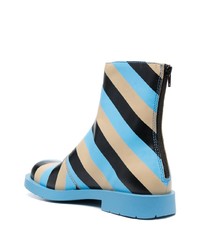 blaue Lederarbeitsstiefel von Camper