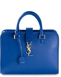 blaue Lederhandtasche von Saint Laurent