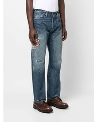 blaue Lederjeans von Polo Ralph Lauren