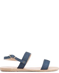blaue Ledersandalen von Ancient Greek Sandals