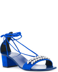 blaue Ledersandalen von Giuseppe Zanotti Design