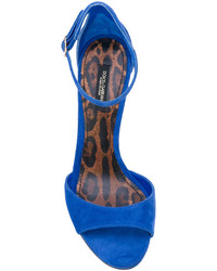 blaue Ledersandalen von Dolce & Gabbana