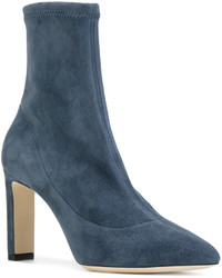 blaue Lederstiefel von Jimmy Choo