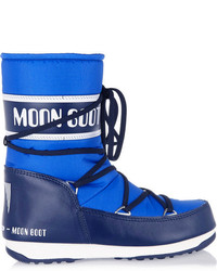 blaue Lederstiefel von Moon Boot