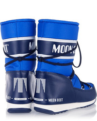 blaue Lederstiefel von Moon Boot