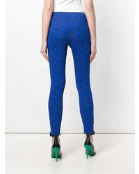 blaue Leggings mit geometrischem Muster von Emanuel Ungaro Vintage